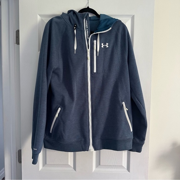 Size L Under Armour Men's Blue UA Storm Dobson Softshell Jacket - Picture 2 of 9